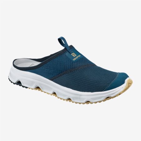 Salomon RX SLIDE 4.0 Mens Slippers Blue UK VJMX
